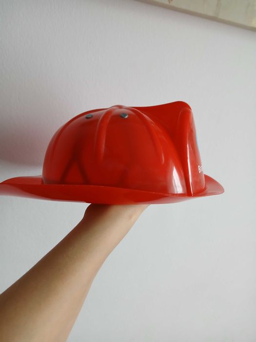 Strażak + kask kostium przebranie strój r. 128 cm