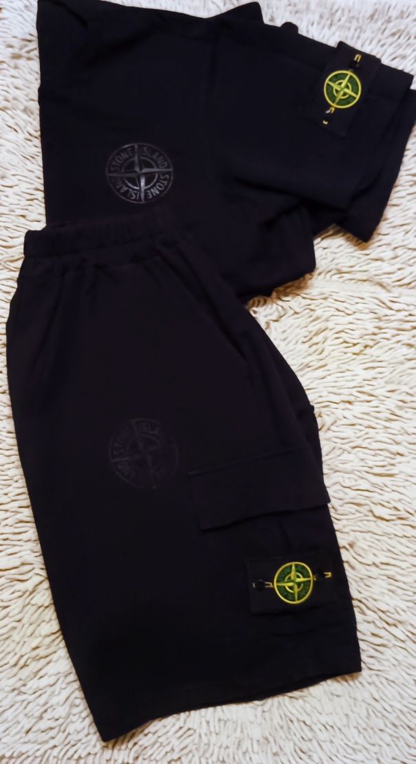 Stone island футболка та шорти комплект