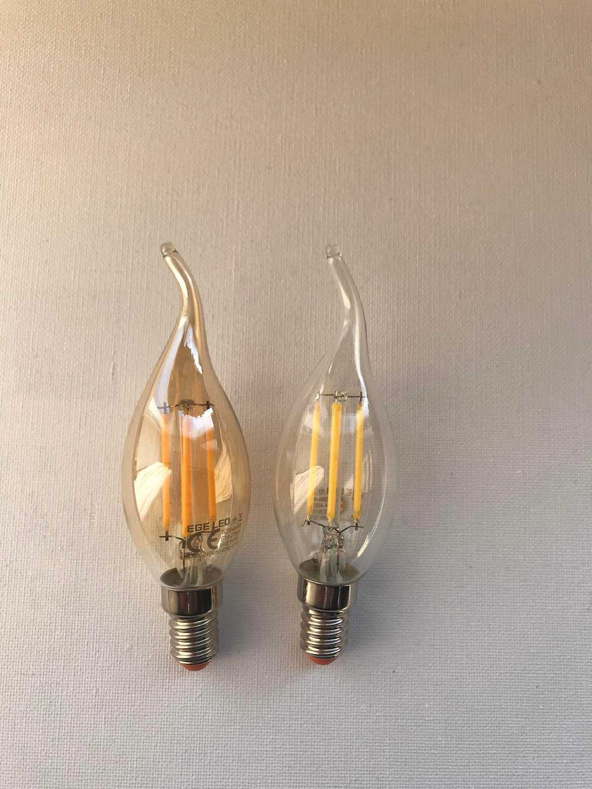 Светодиодные диодные лампочки led лед филамент Filament Эдисона лампы