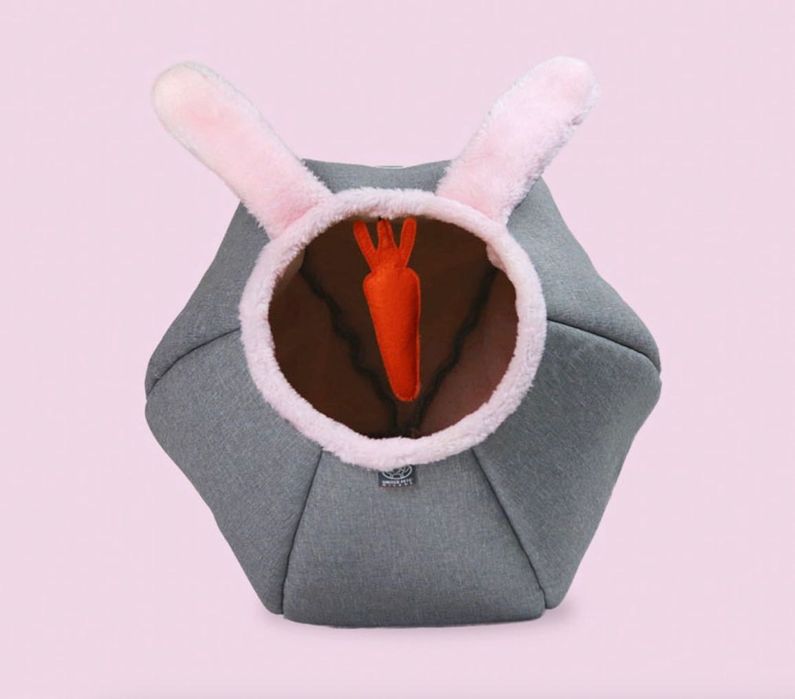 Catcave nowa budka legowisko króliczek dla kota, z zabawką