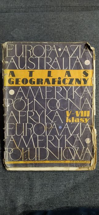 Atlas Geograficzny dla klasy V-VIII klasy Rok wydania 1974