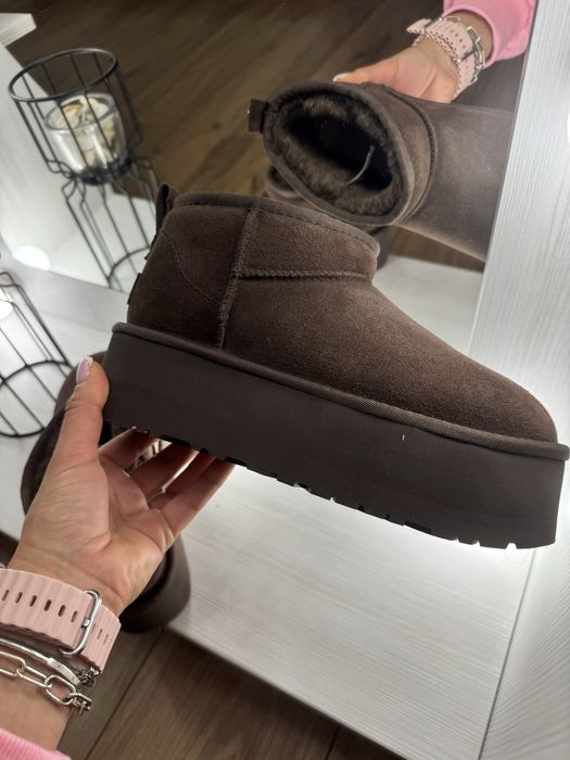UGG mini platform Burnt коричневі угг