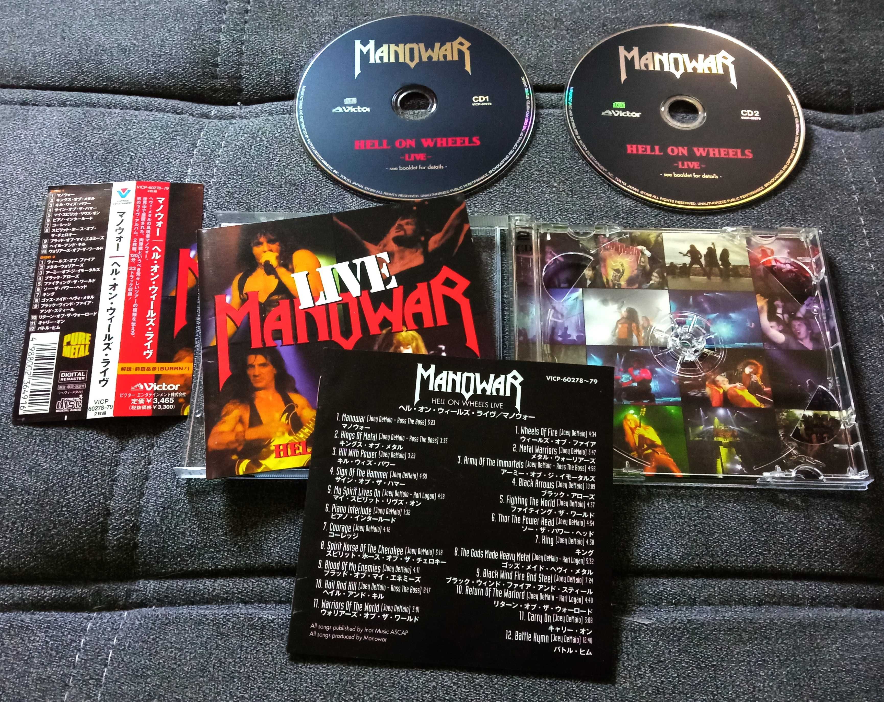 Manowar Hell On Wheels (Live) Live 2CD Japan Obi