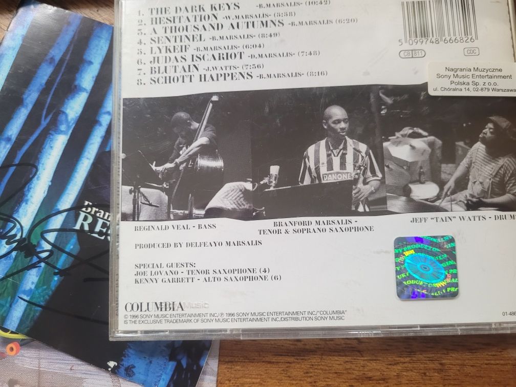 CD Branford Marsalis Trio The Dark Keys + 2 autografy 1996 Sony