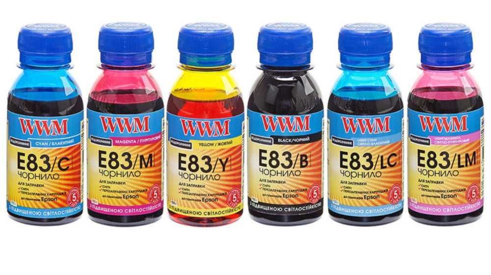 Набор чернил WWM E83 для Epson 6x100мл. B/C/M/Y/LC/LM/ (E83SET-2)