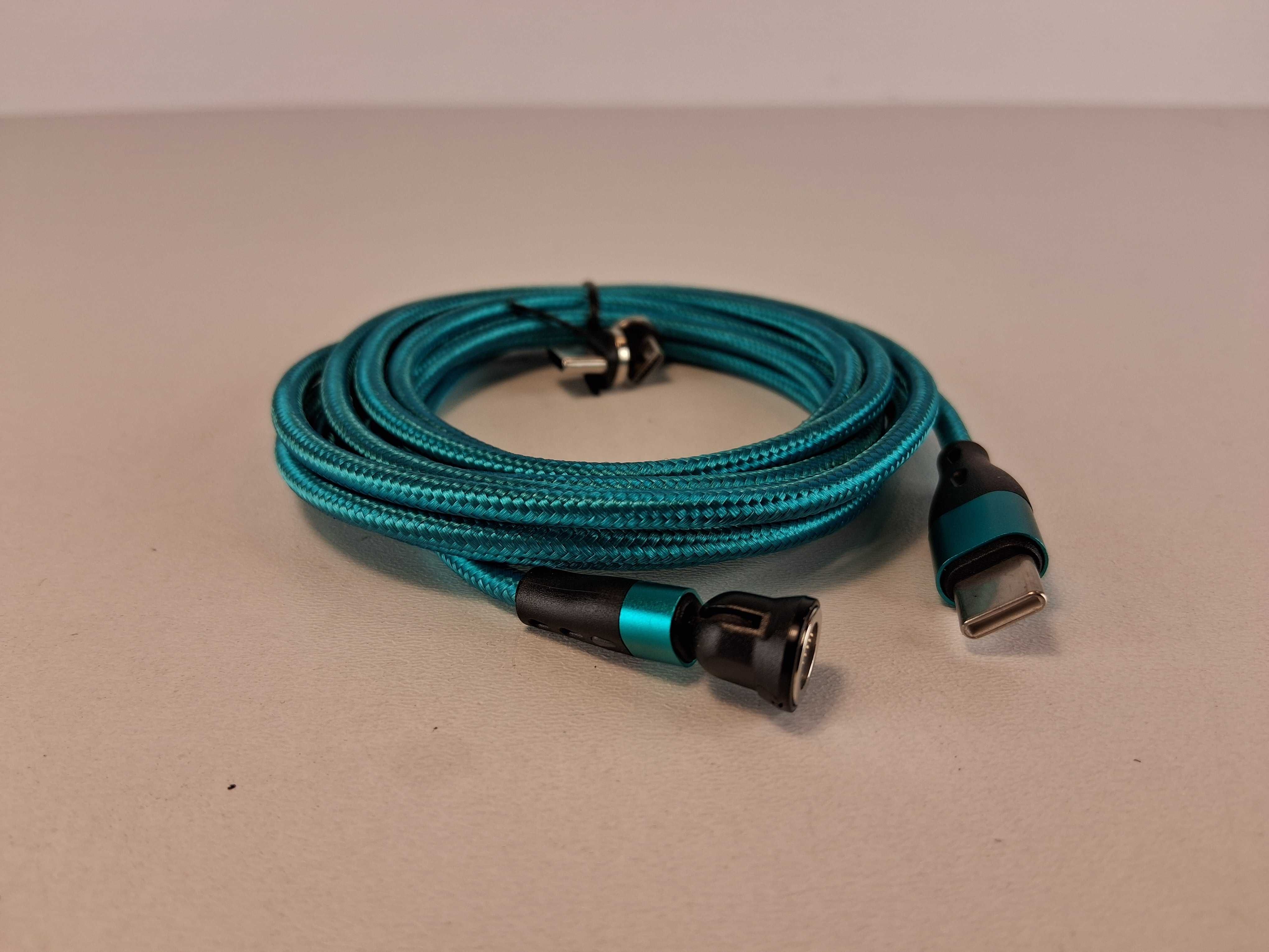 E140 Kabel USB-C Z Magnetyczną Końcówką W Oplocie 2 m