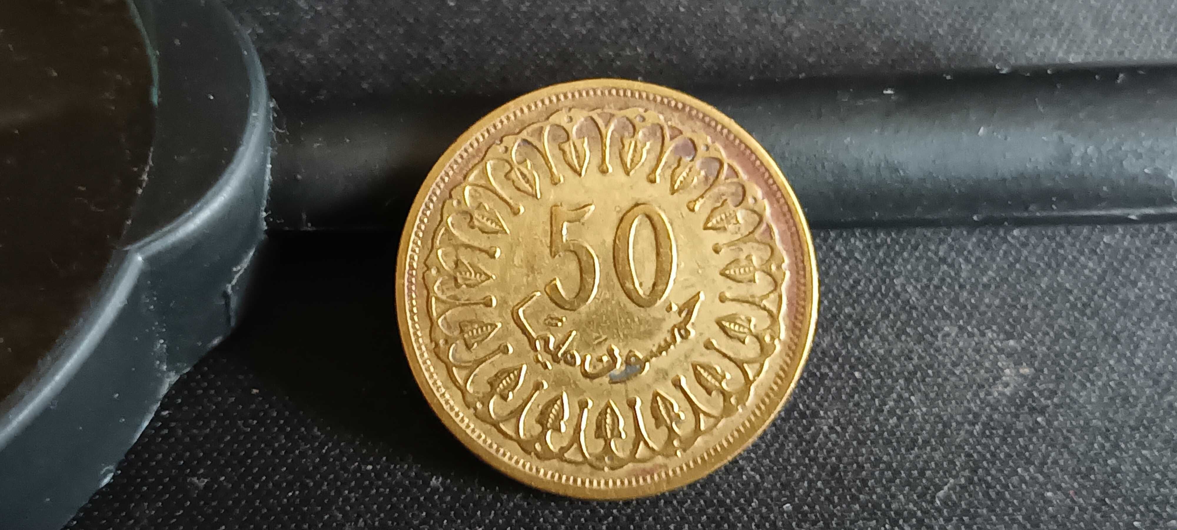 Moneta Tunezja 50 Milimów 1993