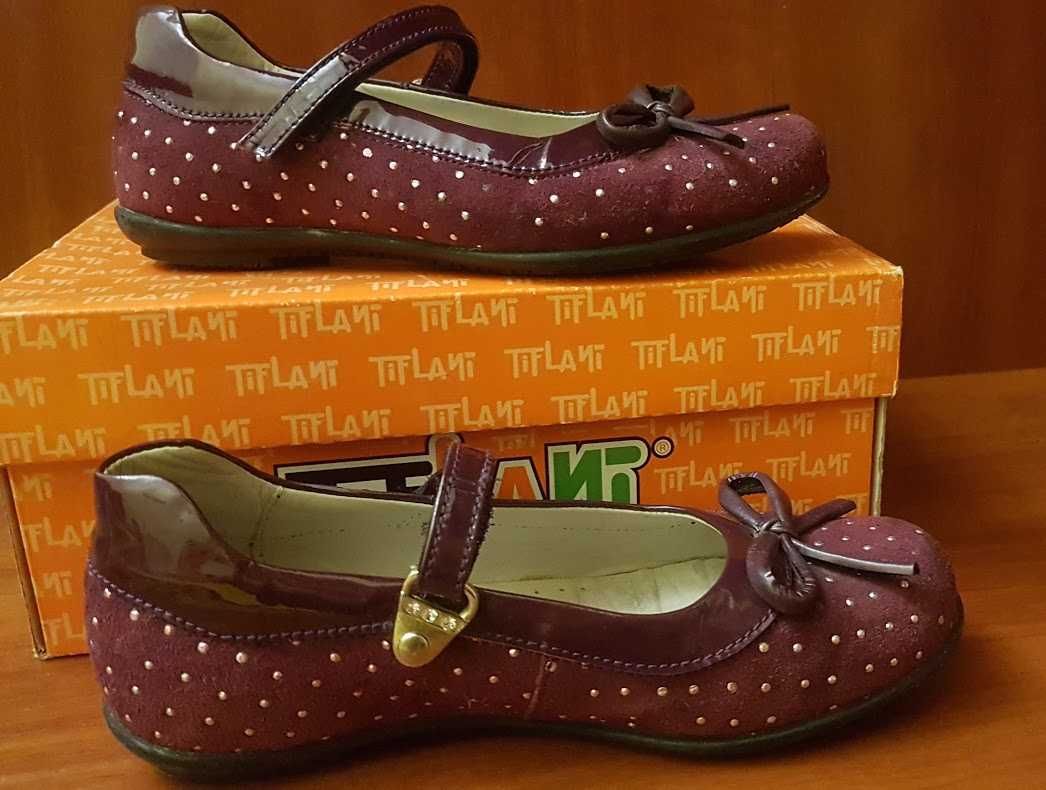 Кожаные туфли на девочку Tiflant 29 размера