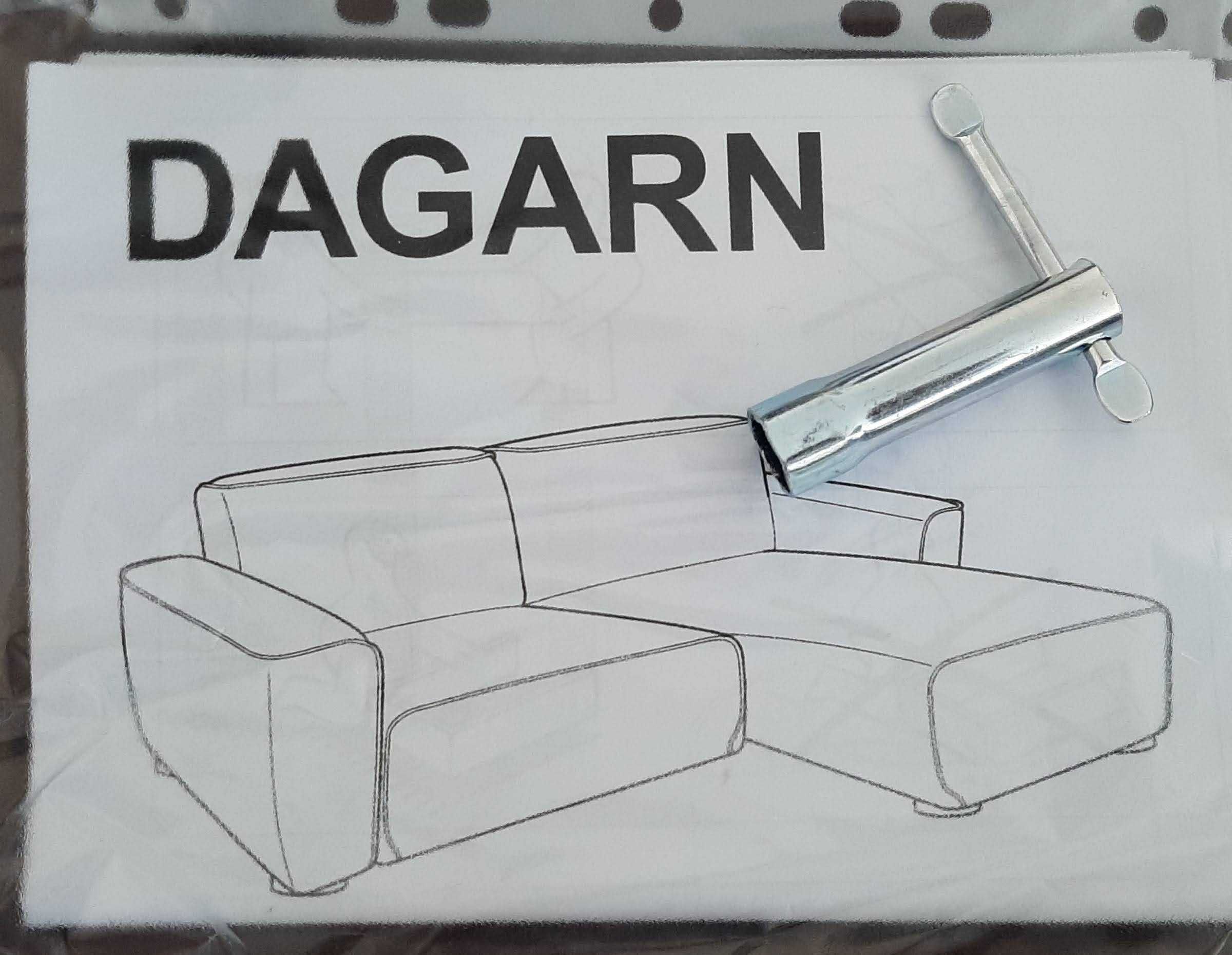 Sofá IKEA Dagarn com chaise longue