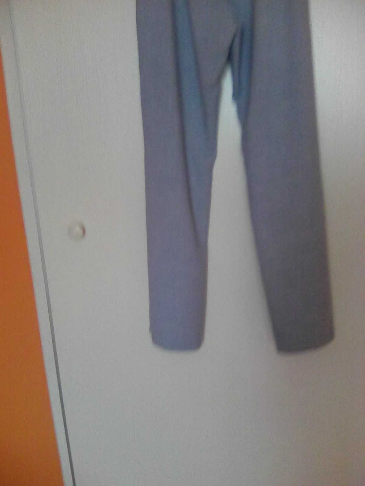 Spodnie damskie, rozm. 36, cienkie, niebiesko-szare