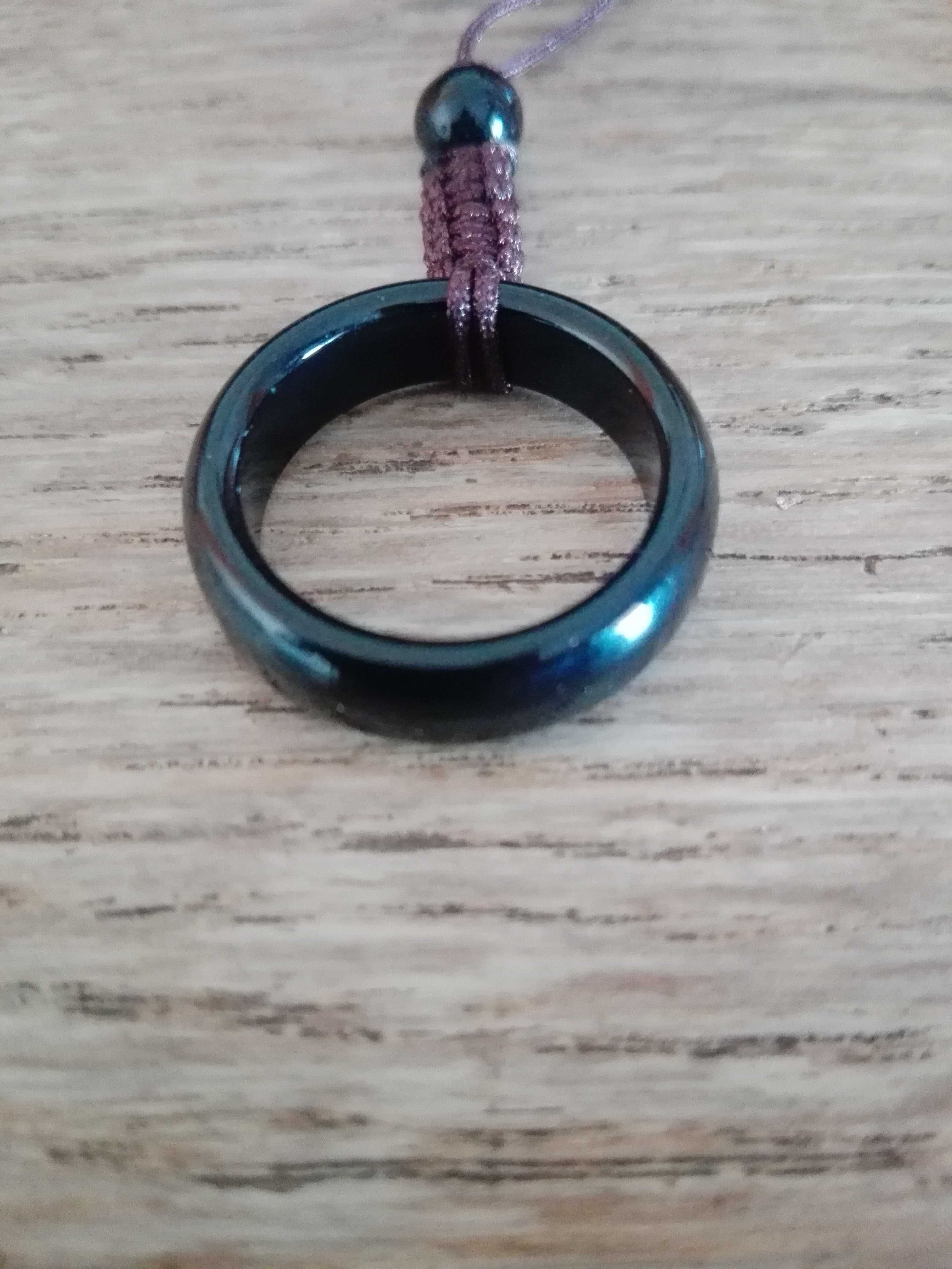 Pingente de anel de obsidiana