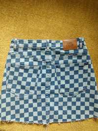 Spódnica dżinsowa ,jeans mini szachownica