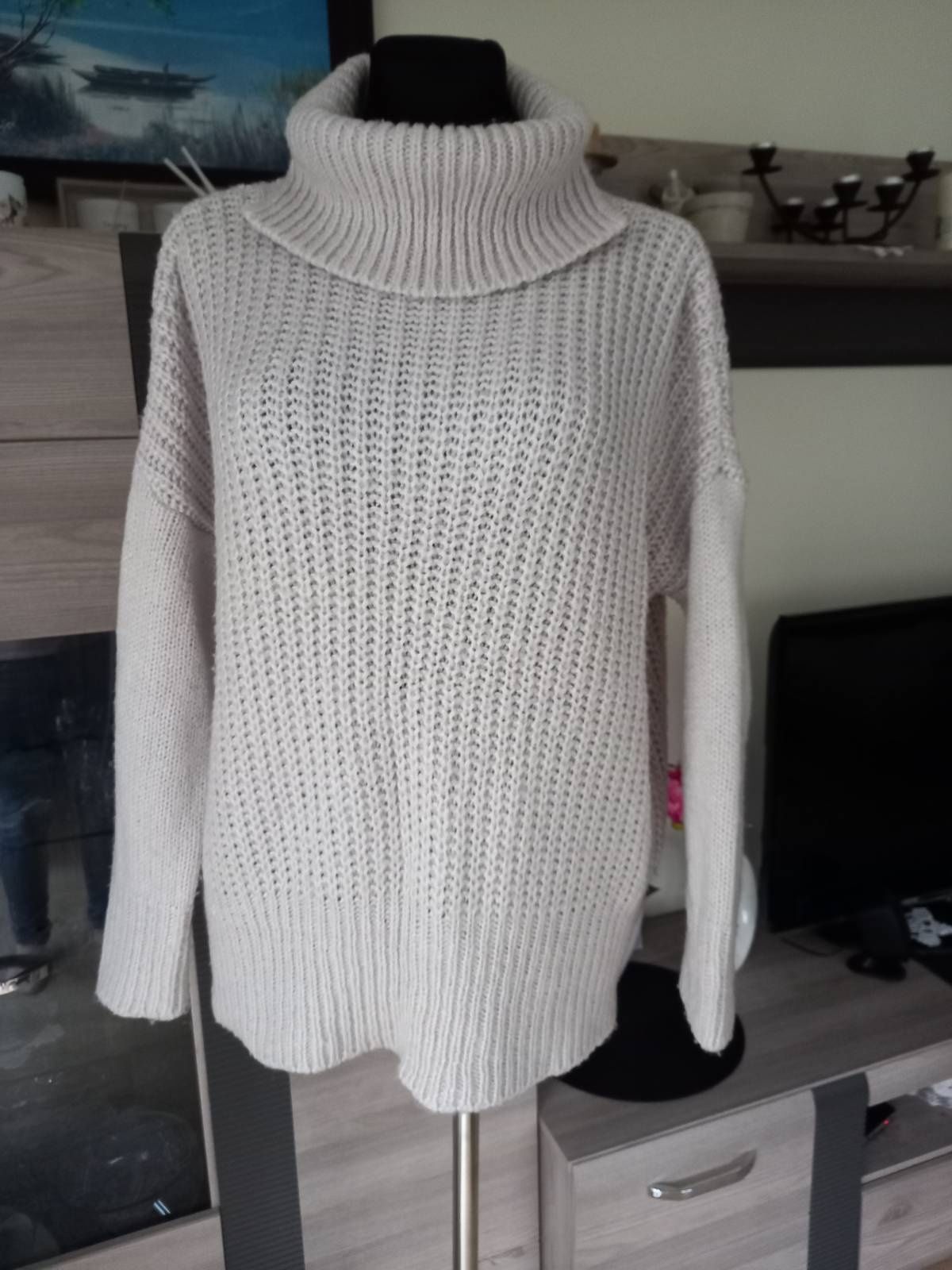 Sweter golf beżowy Esmara r. L 44 46