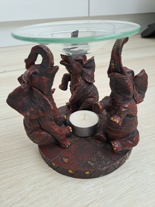 Аромалампа зі слонами, підсвічник, статуетка, слони, декор,антикваріат