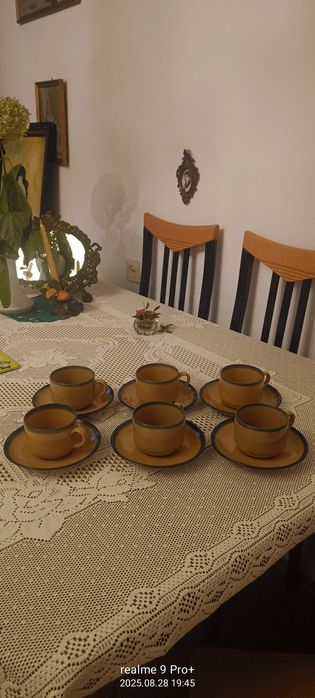 Zestaw do kawy porcelany Chodziez Dzbanek z podstawką i podgrzewaczem