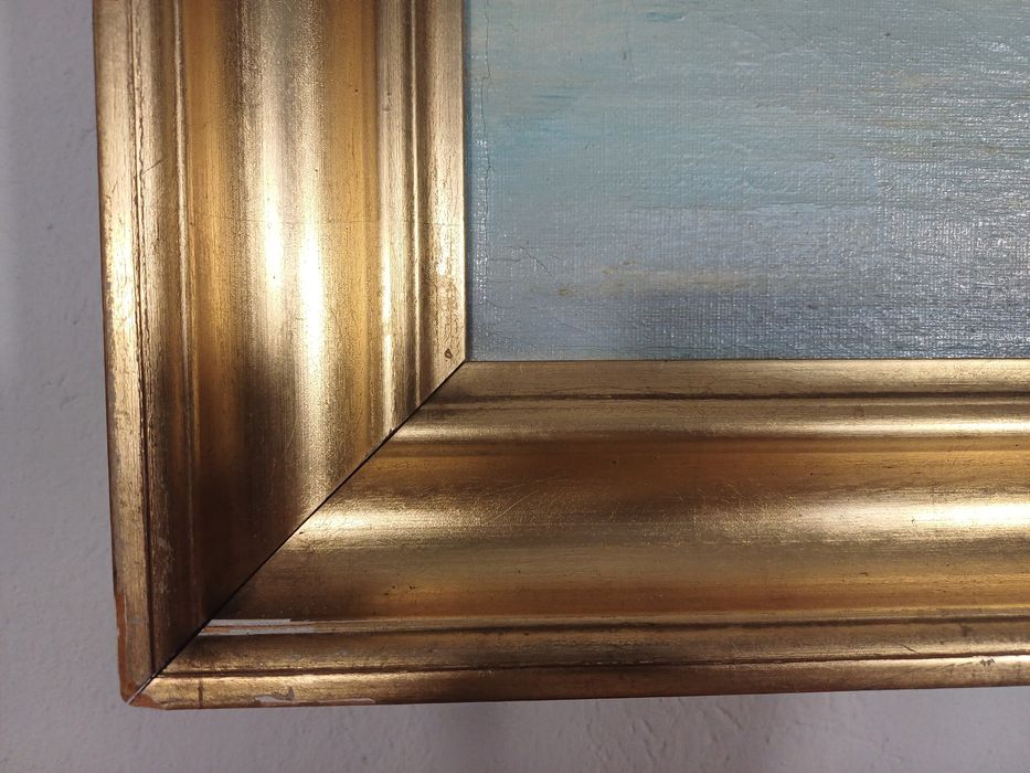 Stary obraz na płótnie sygnowany