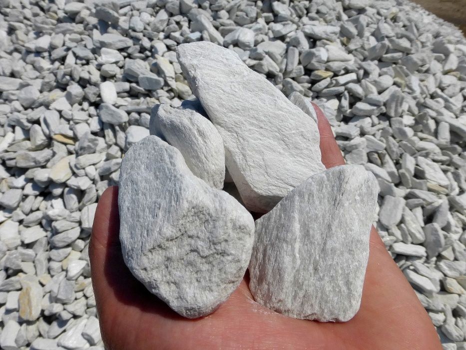 Kora Kamienna Biała Srebrna Kamień Ogrodowy Ozdobny Grys Ogród Łupek