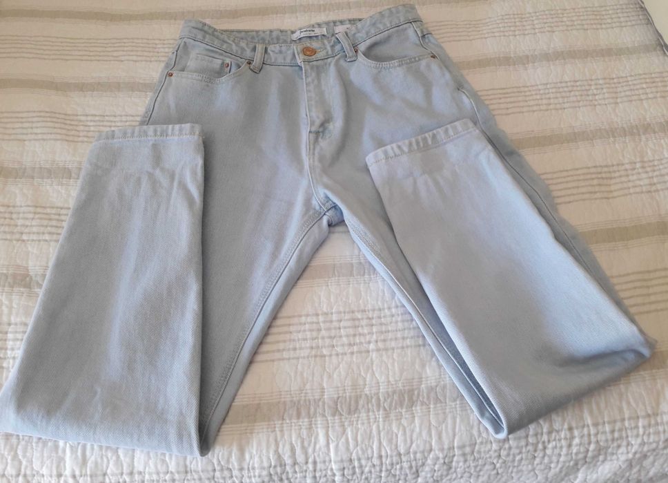 Calças de ganga azul claro, nº 36 - Novas!