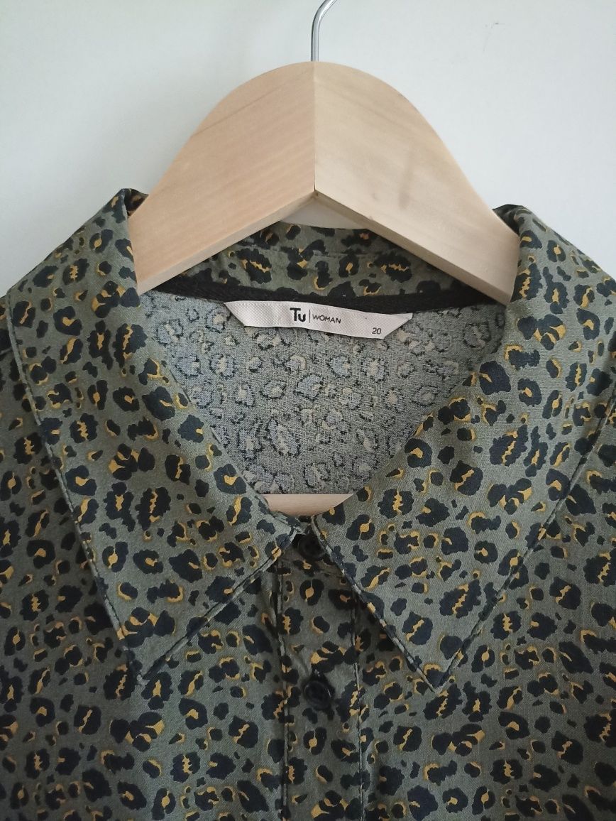 Sukienka oversize plus size panterka 4XL