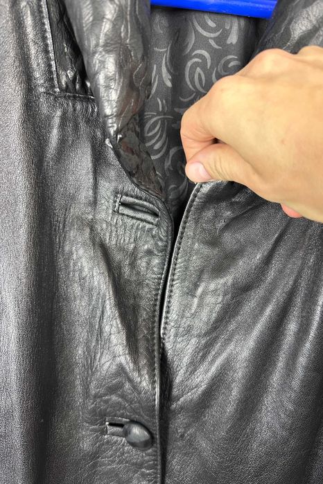 łaszcz skórzany OPIUM ALTERNATIVE GOTH damski krótki kurtka r. L