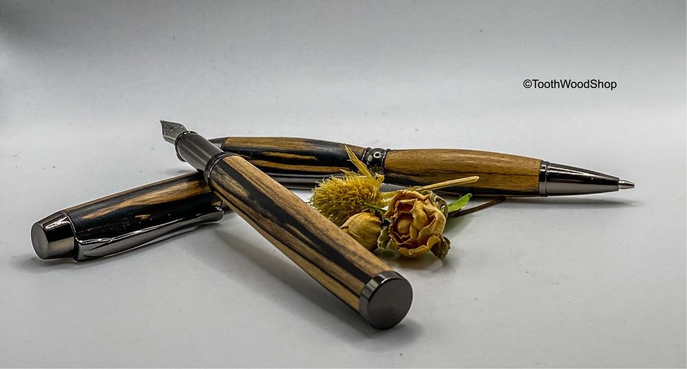 Pioro wieczne + ołówek automatyczny ( handmade)