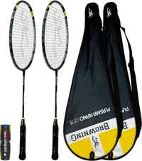 Komplet Badmintonowy Browning Plasma Nano Ti 75: 2 Rakietki + 6 Lotek