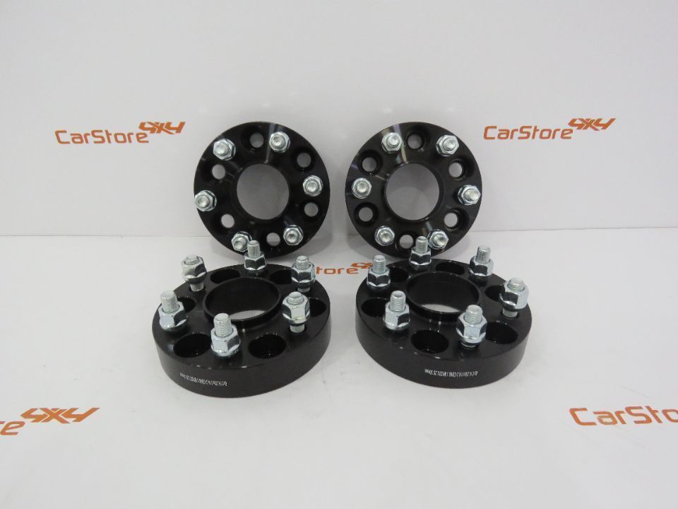 Espaçadores 4x4 30mm Nissan Navara D40 Np 300 6x114.3 M12x1.25 Pretos