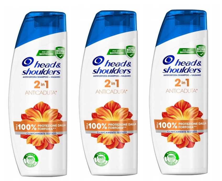 3X Head&Shoulders Anticaduta 2in1 Szampon do włosów z odżywką 360ml