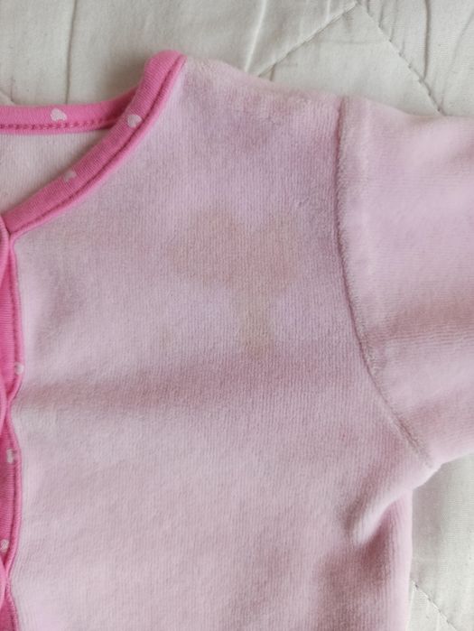 Komplet dres welurowy różowy rozm. 68