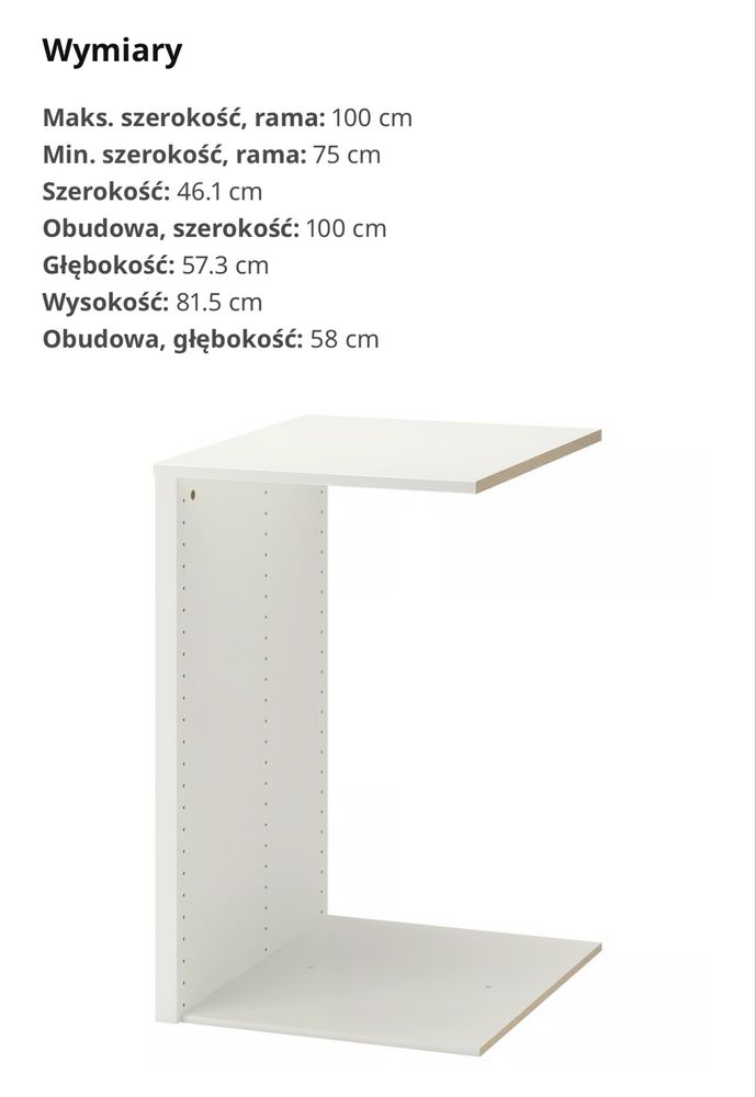 KOMPLEMENT przegroda do obudowy IKEA