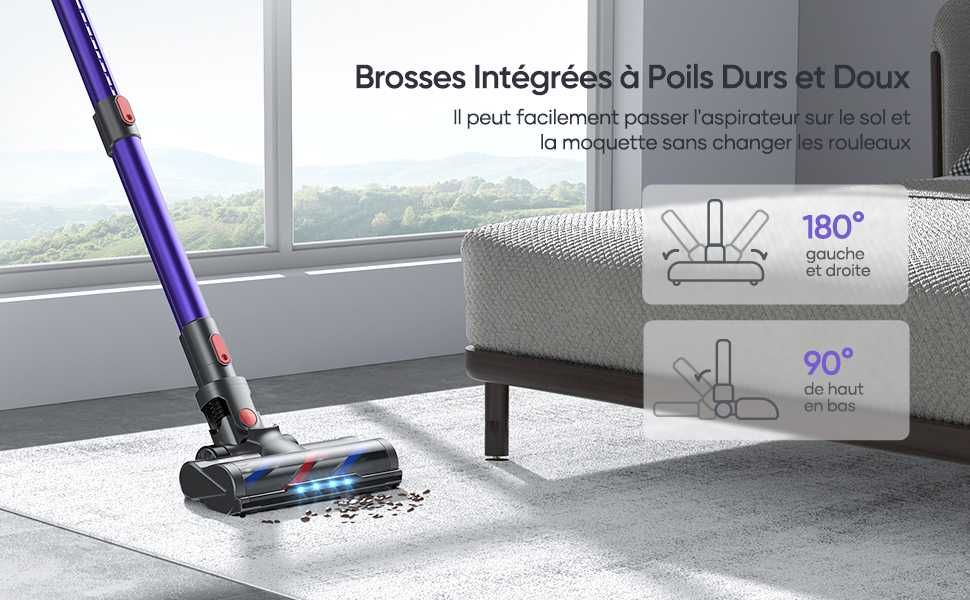 Aspirador sem fio Buture JR400, Portátil, 400W