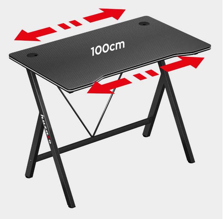 Małe Biurko Gamingowe Dla Gracza Czarne Młodzieżowe Do Nauki - OKAZJA