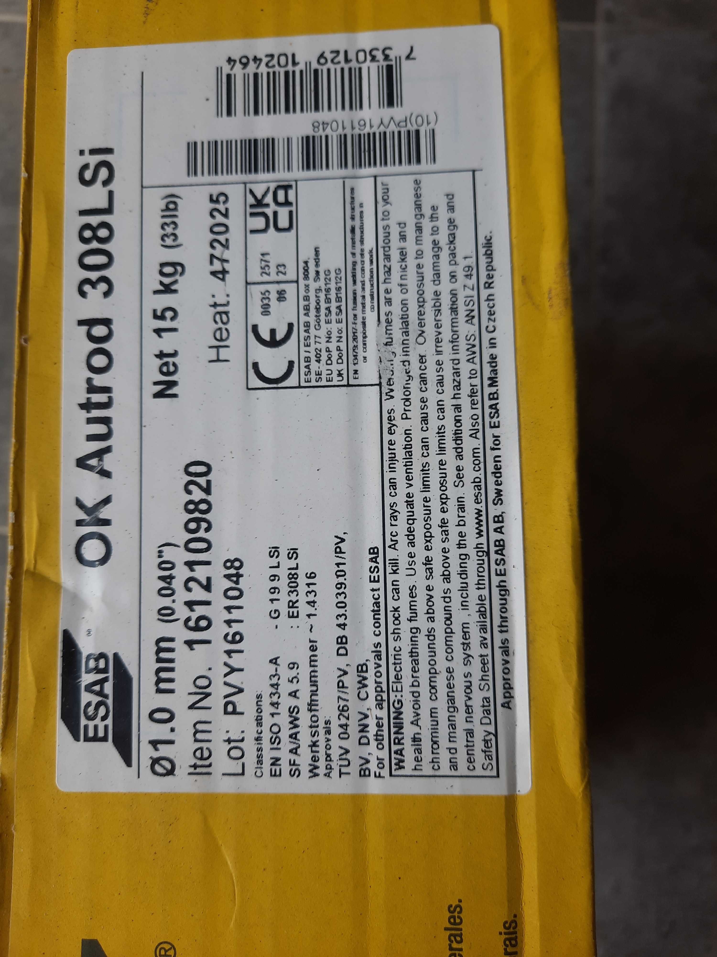 Drut spawalniczy Esab autorod 308lsi 1mm