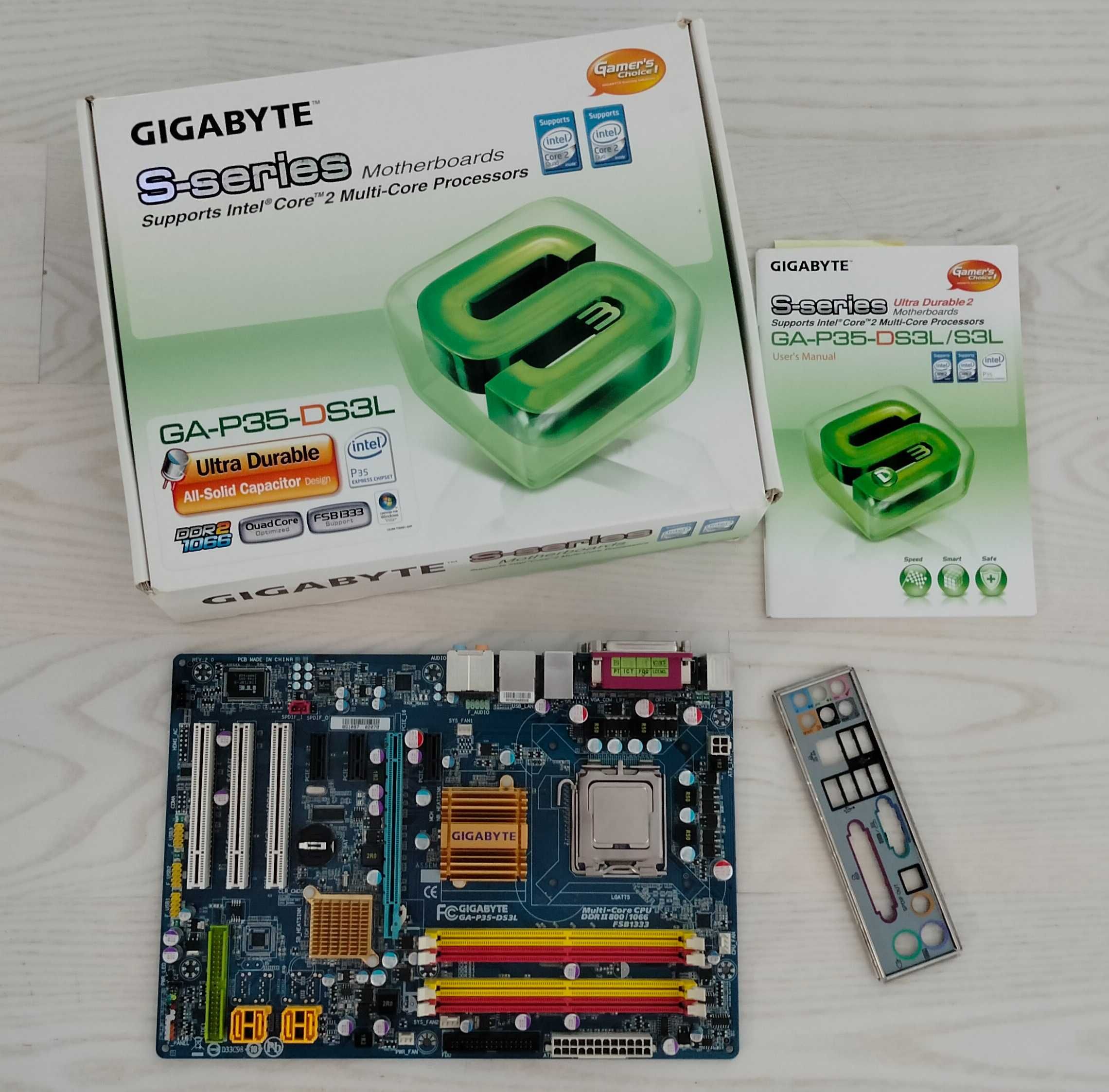 Płyta główna Gigabyte +procesor Intel Pentium Dual-Core 1.8GHZ +cooler