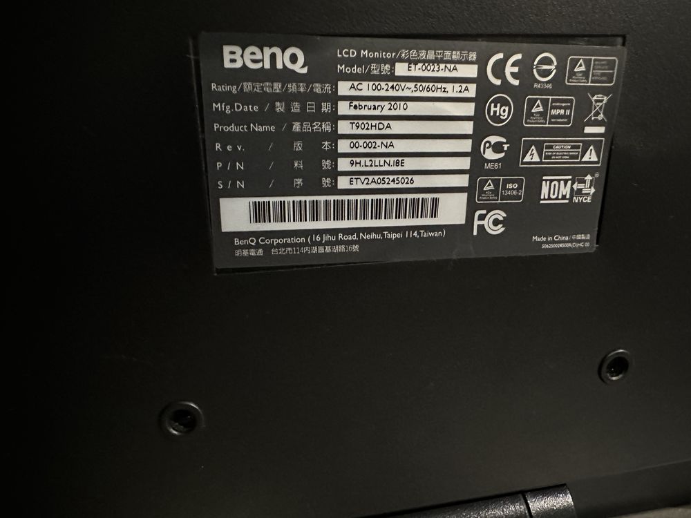 Monitor  BENQ  ET -0023-NA 19 cali sprzedm okazja.
