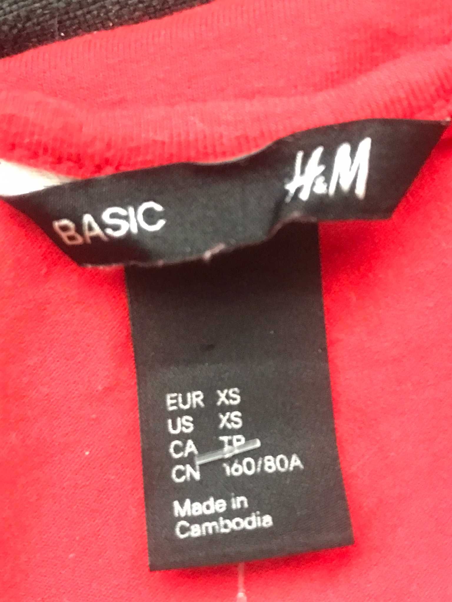 Rozkloszowana czerwona sukienka przed kolano H&M - rozmiar XS