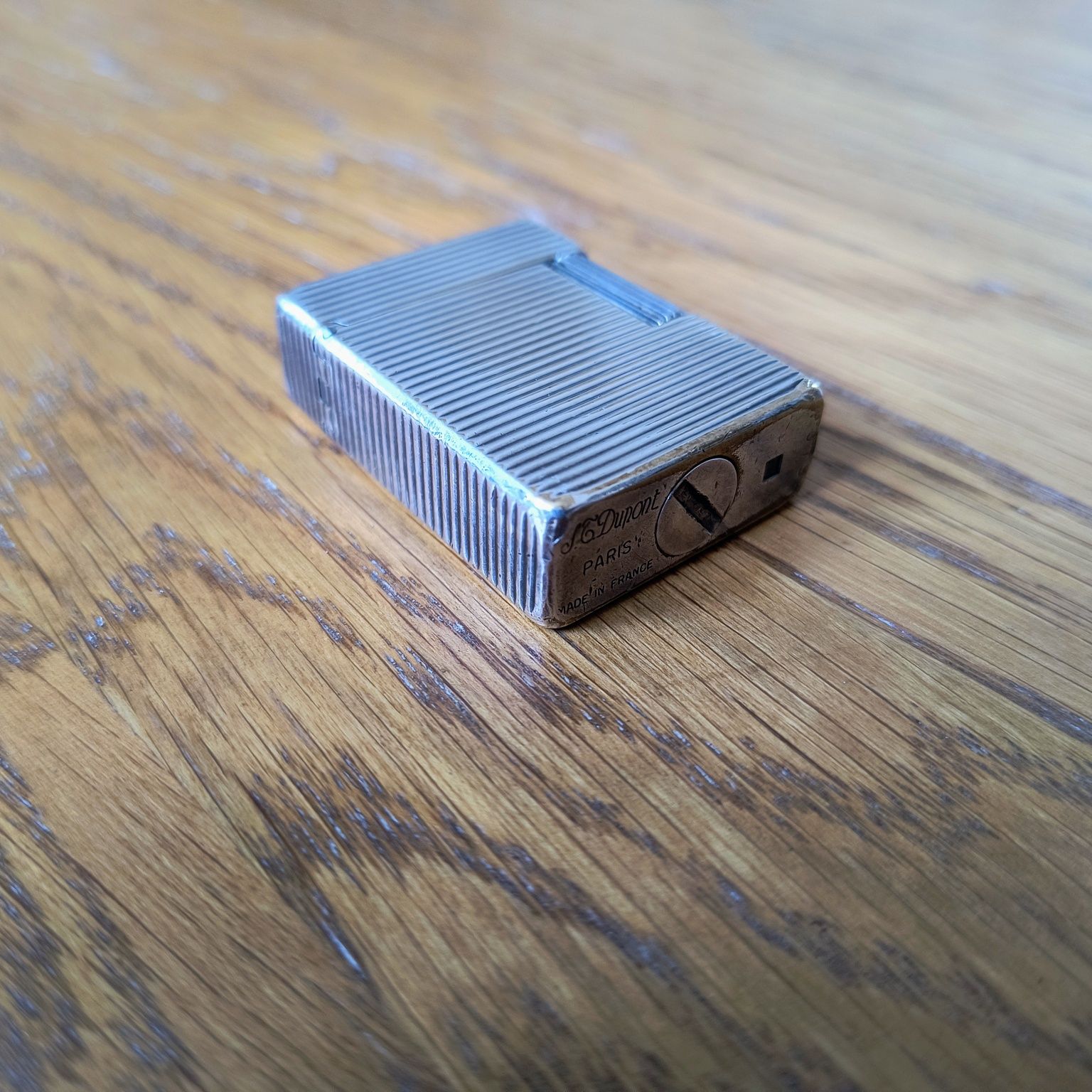 Zapalniczka S.T. DuPont Linia Ligne 1 Srebrna Pełen Zestaw