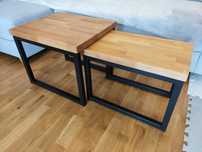 Stolik kawowy drewno naturalne LOFT RUSTICAL INDUSTRIAL stoliki ława