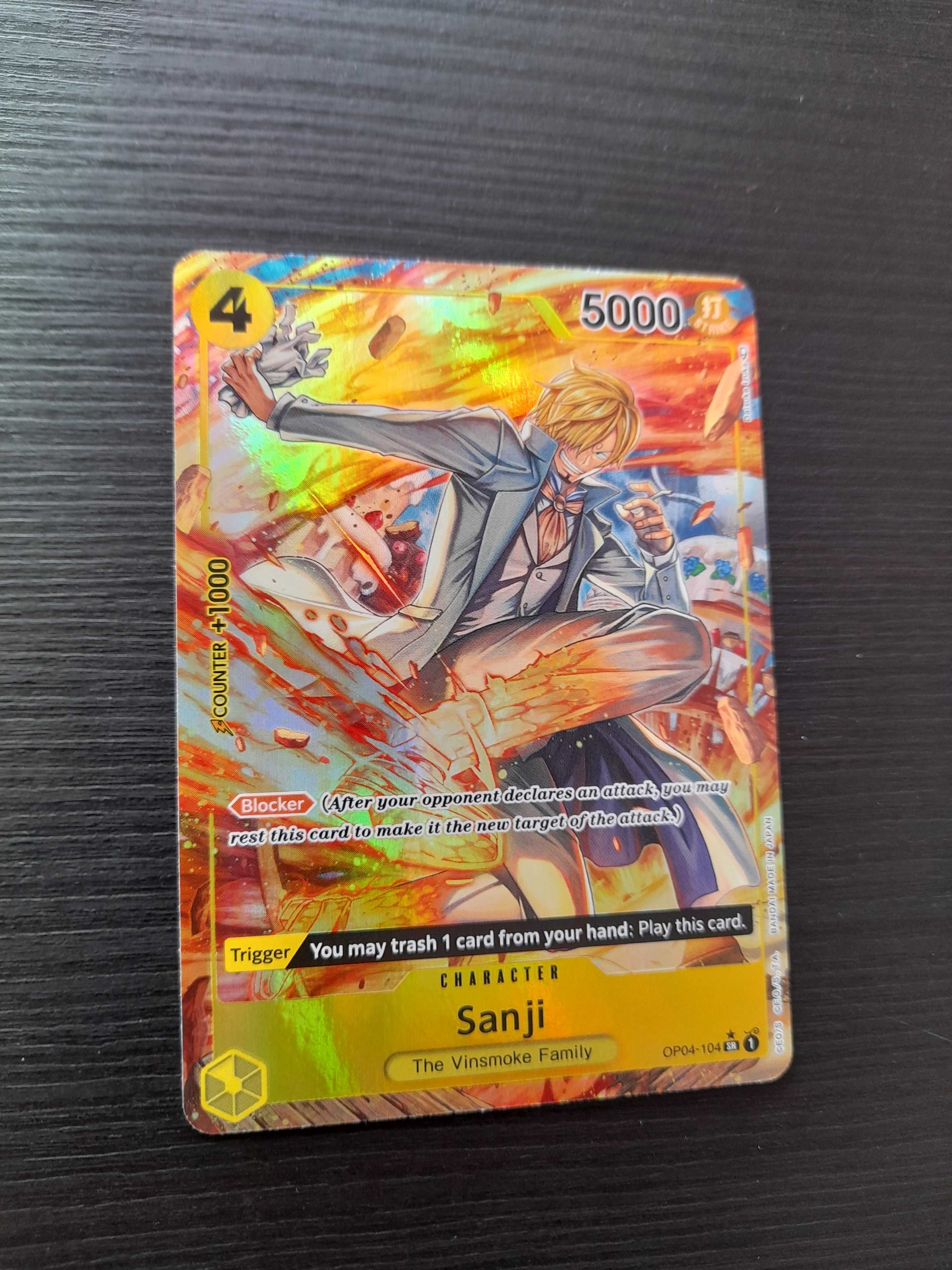 One Piece card game Sanji carta