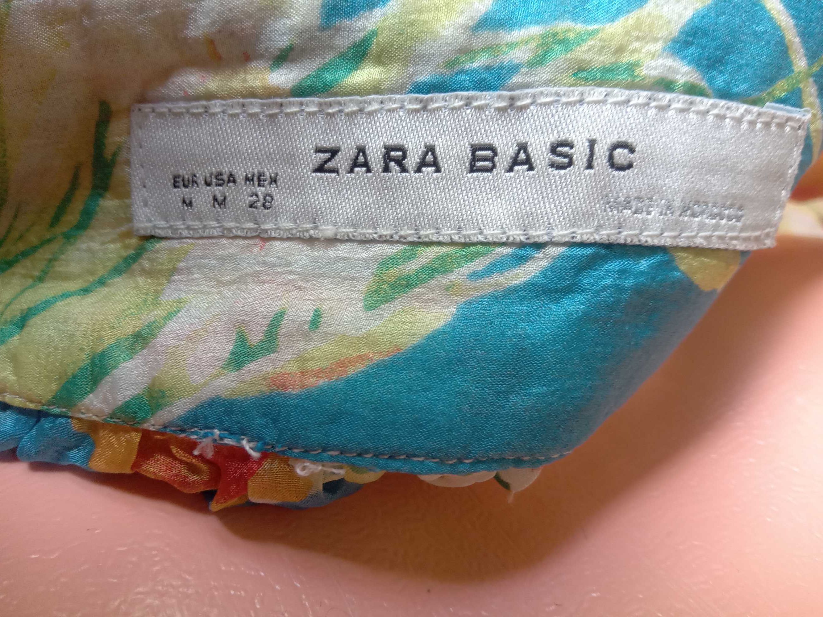 Шёлковый блузон блуза топ Zara натуральный шёлк
