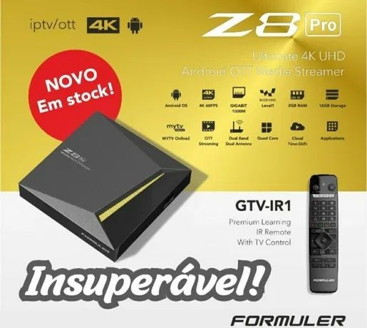 Formuler Z8 4K - IPTV Android & Dual-Band Wi-Fi - Entrada 1G Lan