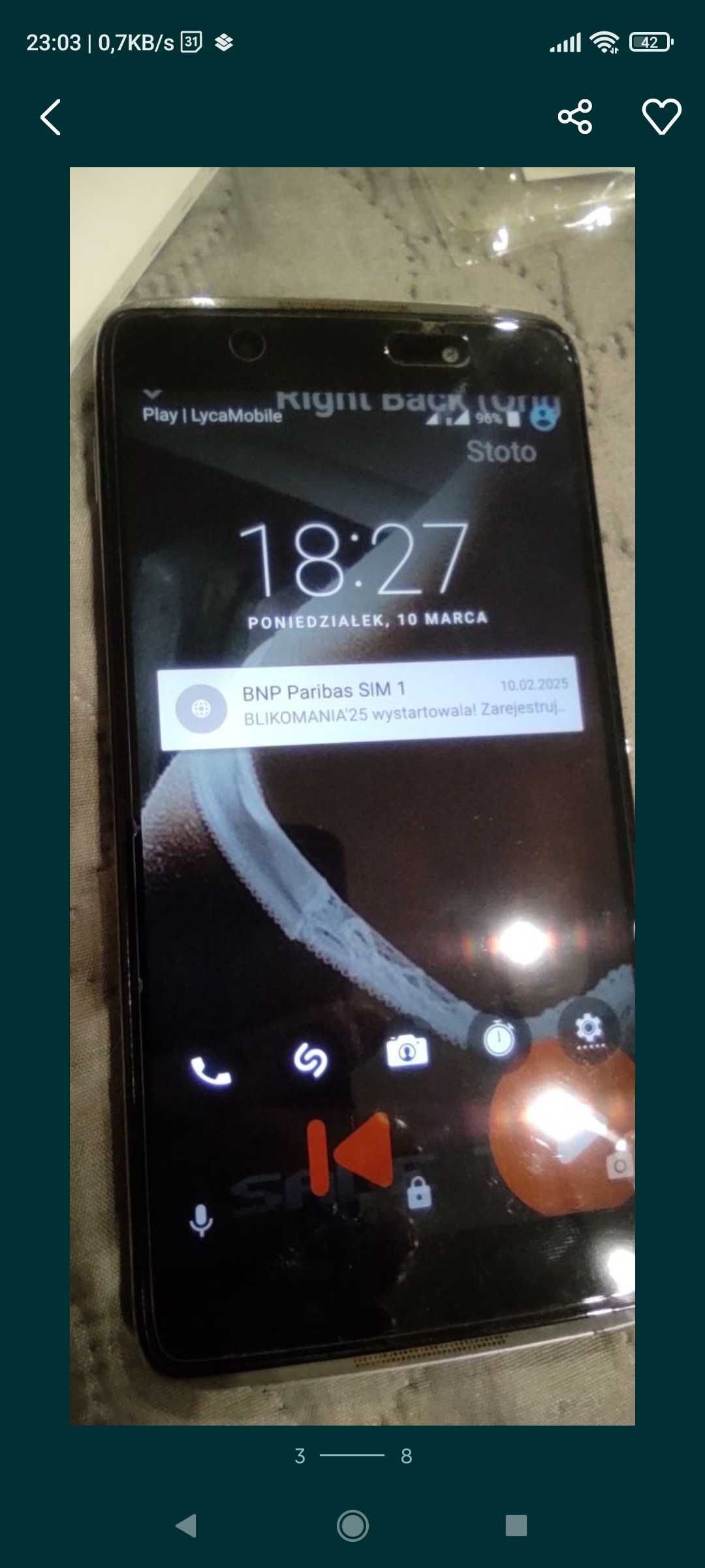 Alcatel Idol 4 + okulary VR komplet smartfon telefon sprawny