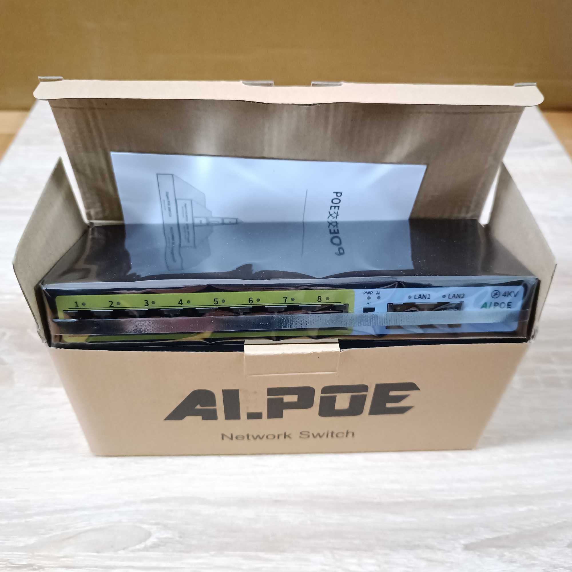 PoE коммутатор,(switch) 8+2 90W HY-POE110DL V6 для систем відеонагляду