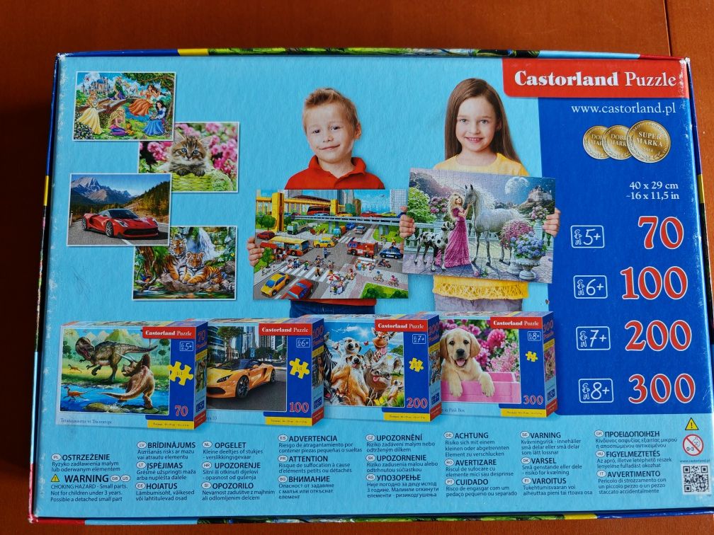 Puzzle, dinozaury, 100 elementów