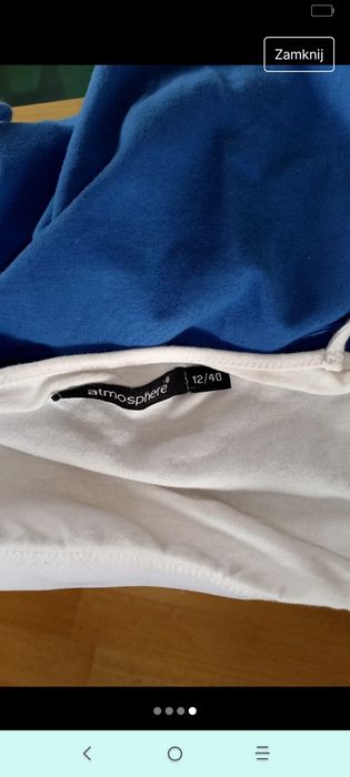 Bluzka na ramiączkach niebieski top bliźniak bawełniany