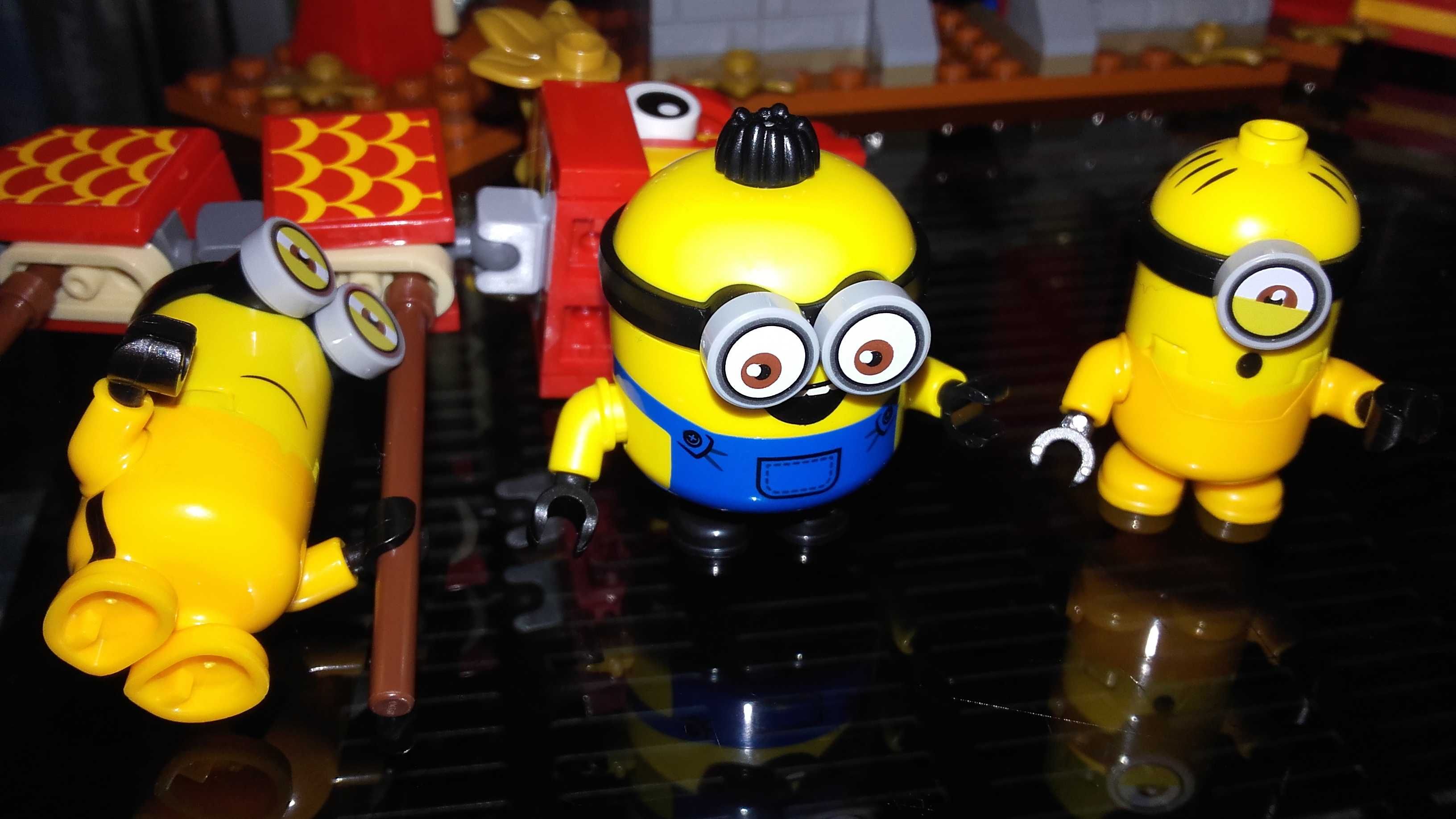 lego minionki 75550 i walka kung-fu 75549 motocykl  ( oswietlony LED )