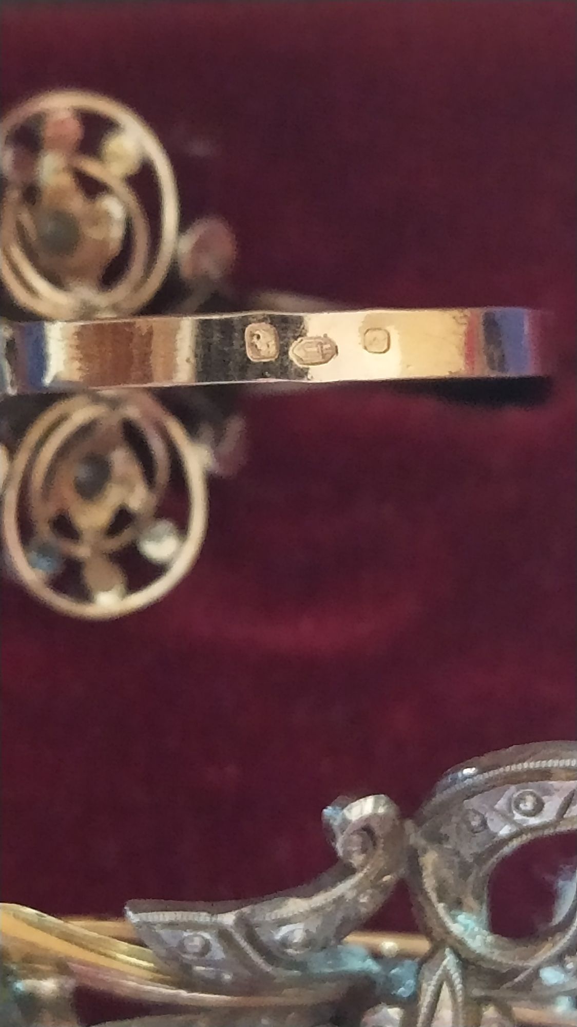 Conjunto de prata com ouro