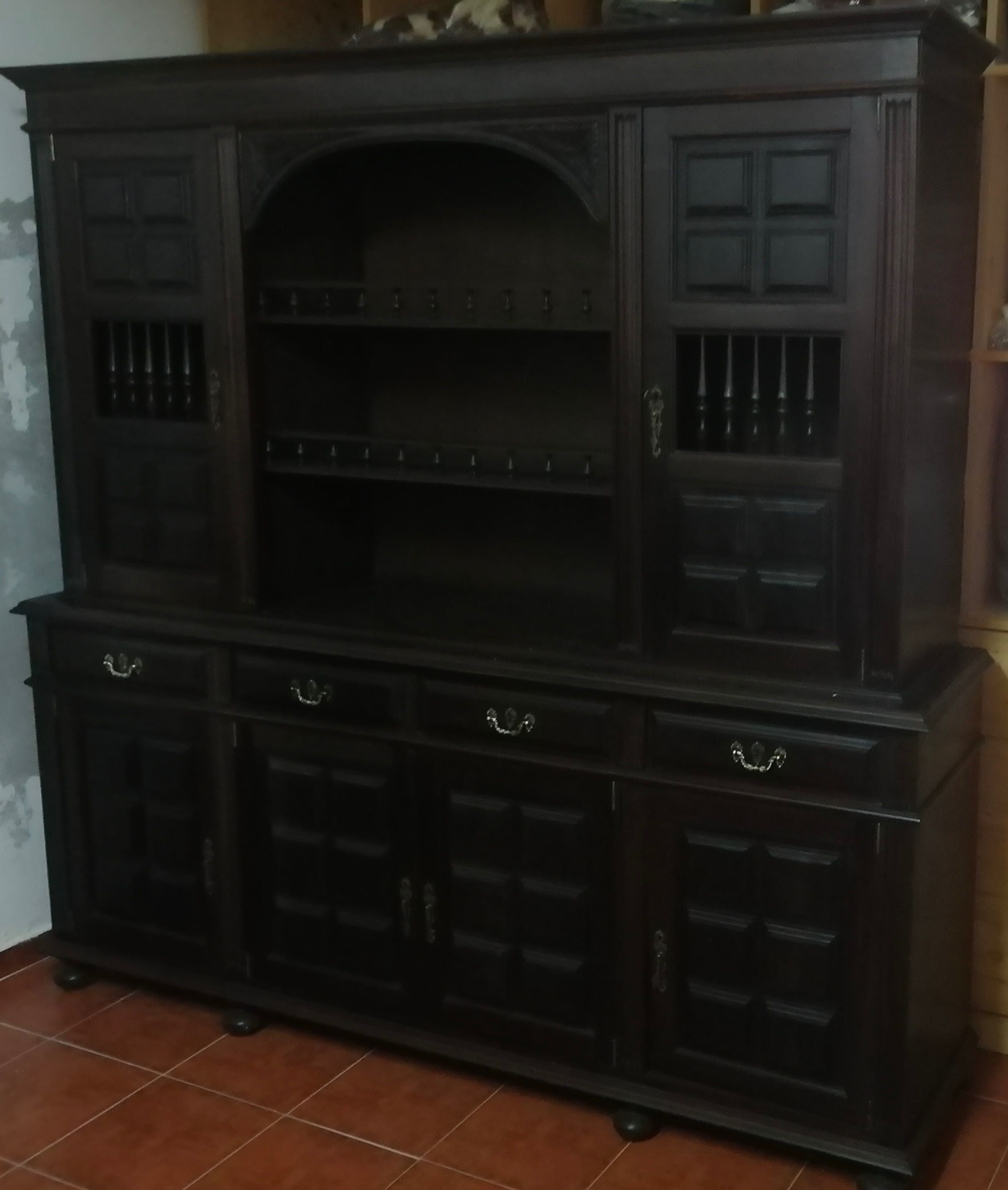 pequena cristaleira estante de estilo 194x196x47, não entrego