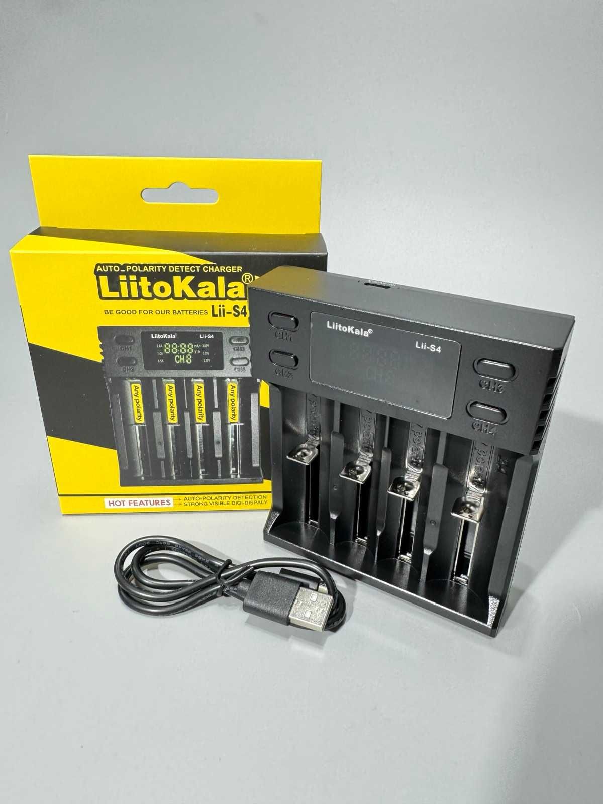Зарядное устройство LiitoKala Lii-S4 для аккумуляторов 18650, батареек
