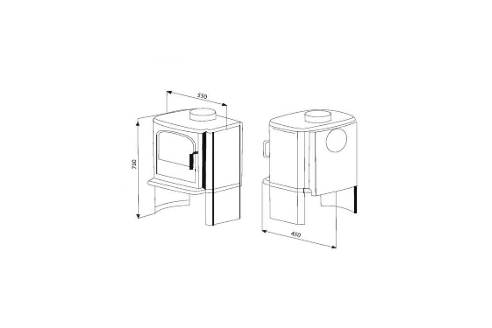 Чугунная печь камин для отопления Fergus Demico